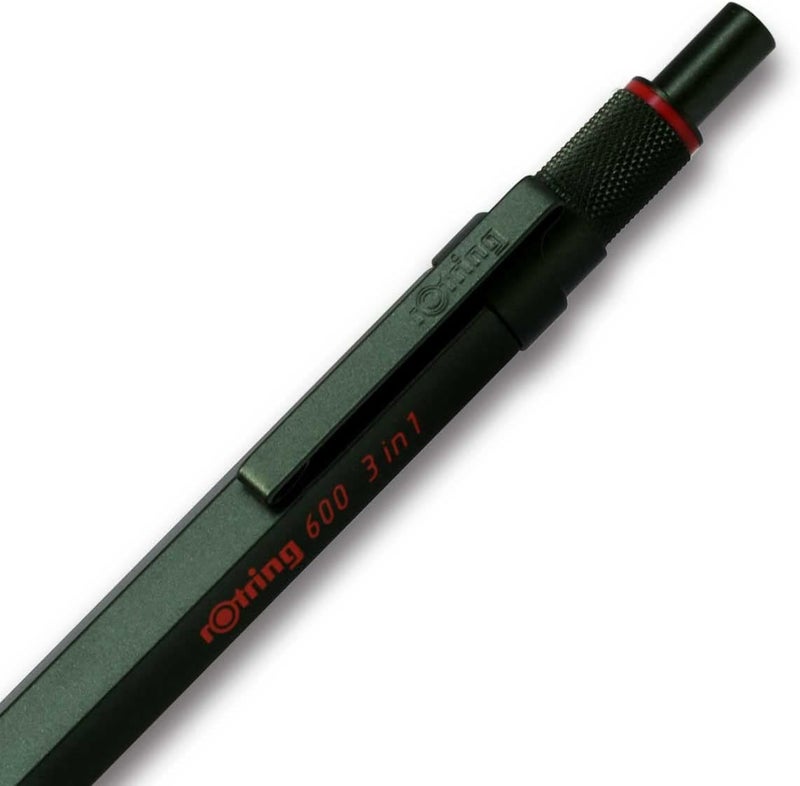 Rotring Multi Pen Camouflage Green 600 3 in 1 2159368 Mechanical Pencil Fine Writing Stationery German Drafting Pen Professional Ballpoint Pen - Image 3